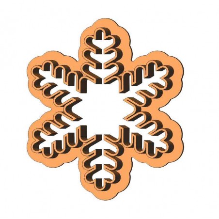 Снежинка форма для пряника