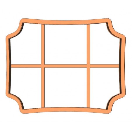 Рамка прямоугольник фигурный форма для пряника