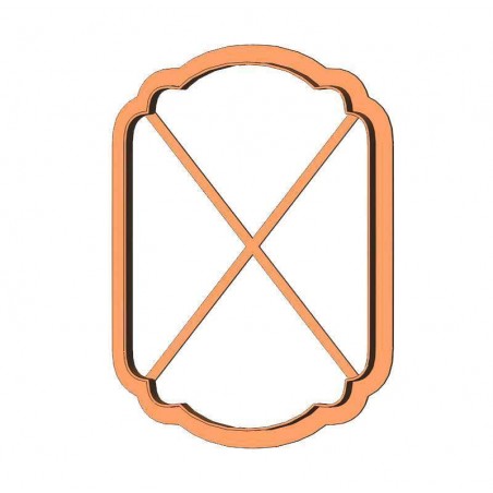 Рамка прямоугольник фигурный форма для пряника