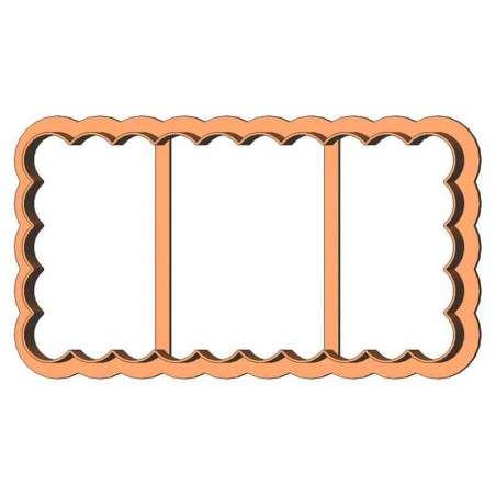 Рамка прямоугольник фигурный форма для печенья