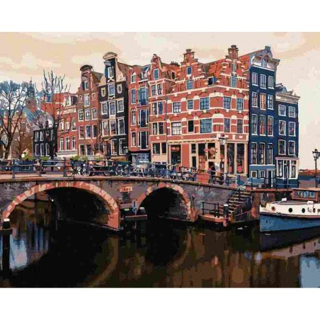 Очаровательный Амстердам. KHO3615 Картина по номерам