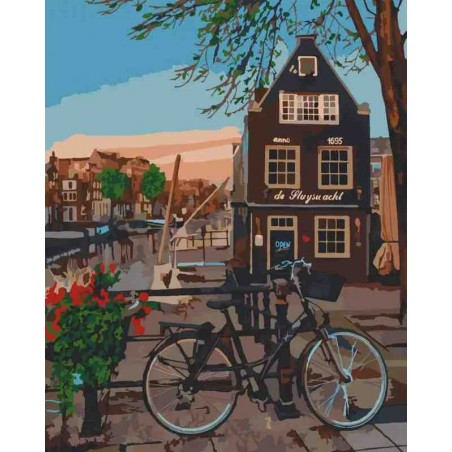 Кафе в Амстердамі. 10580-AC Картина за номерами