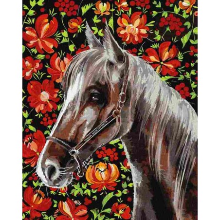 Верный конь. KHO6501 Картина по номерам